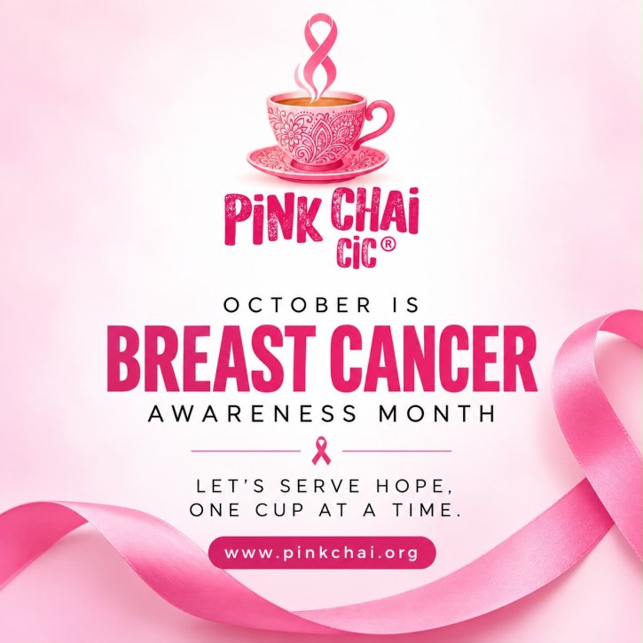 Pink Chai CIC Launches Breast Cancer Awareness Month Across UK Communities